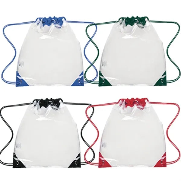 Touchdown Clear Drawstring Backpack