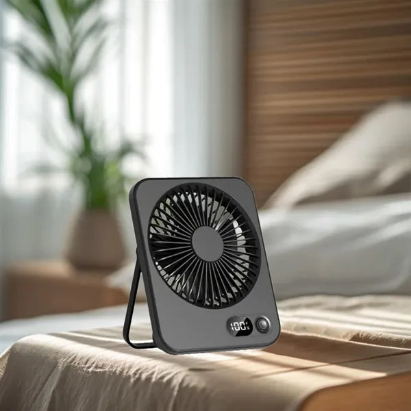 Rechargeable Digital Display Adjustable Quiet Desk Fan