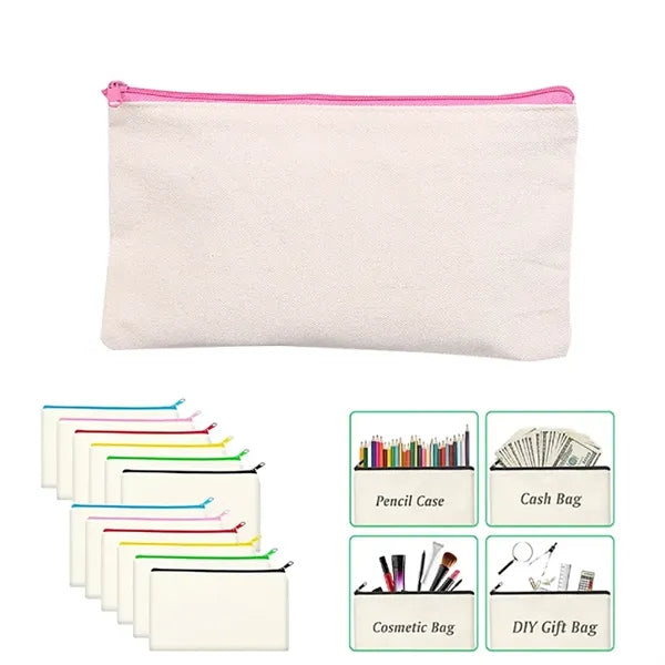 Canvas Colorful Zipper Bags