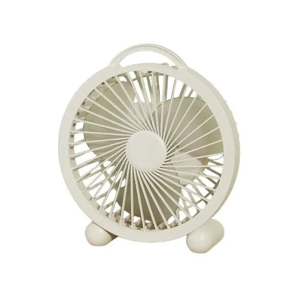Quiet Portable Rechargeable Mini Round Desk Fan with Handle
