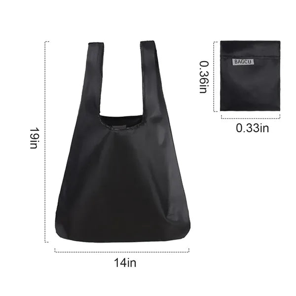 Square Foldable Shopping Tote Bag With Small Pocket