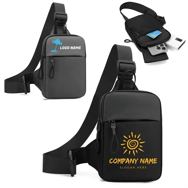 Crossbody Sling Bag with Cushioned Back and Premium Zippers