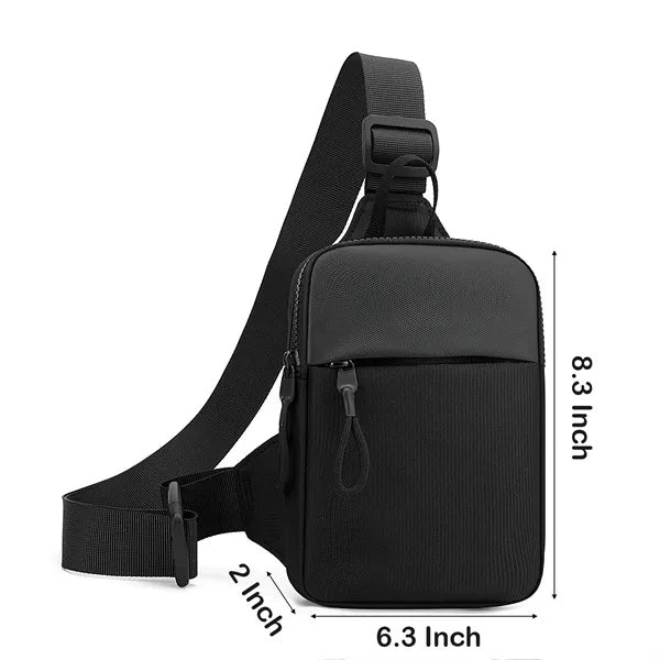 Crossbody Sling Bag with Cushioned Back and Premium Zippers