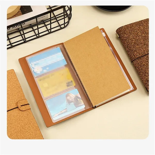 Eco Coffee Cork Tea Grounds Notebook With PVC Storage Pouch