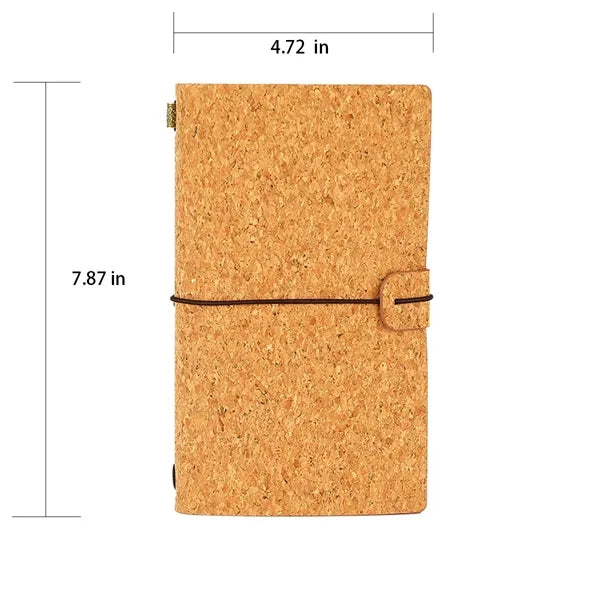 Eco Coffee Cork Tea Grounds Notebook With PVC Storage Pouch