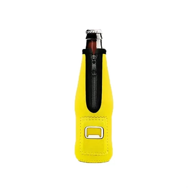 Neoprene Beer Bottle Sleeve With Opener