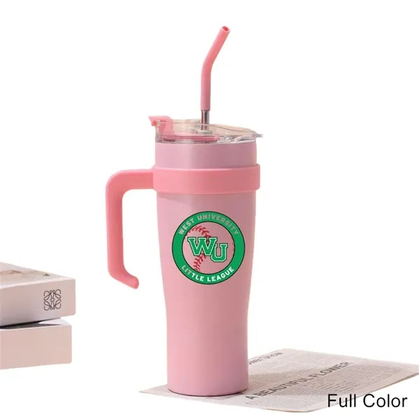 40 oz Vacuum Gradient Insulated Double-Wall Handle Tumbler