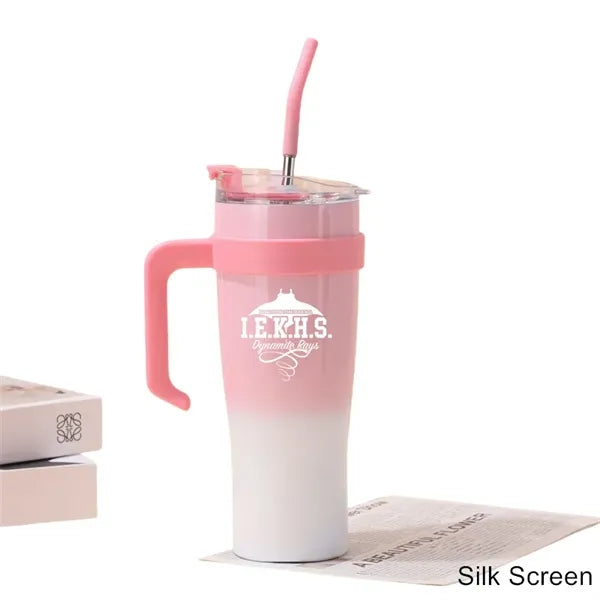 40 oz Vacuum Gradient Insulated Double-Wall Handle Tumbler