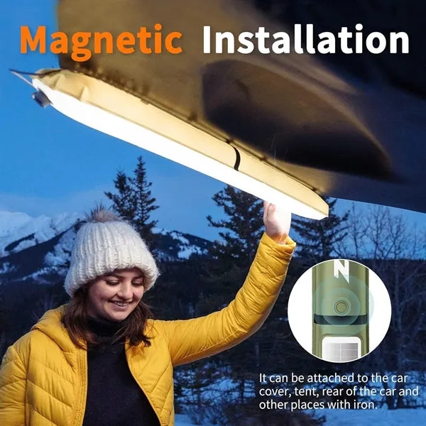 Inflatable Solar USB Camping Lantern - 34", IP66 Waterproof