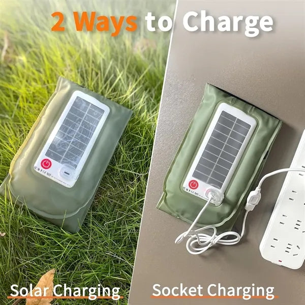 Inflatable Solar USB Camping Lantern - 34", IP66 Waterproof