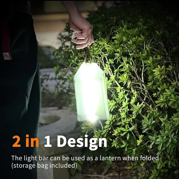 Inflatable Solar USB Camping Lantern - 34", IP66 Waterproof