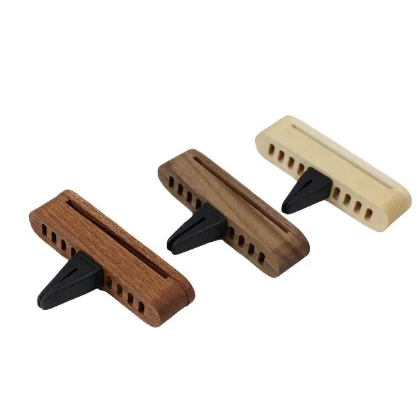 Stylish Walnut Wood Car Air Freshener Clip for Vent