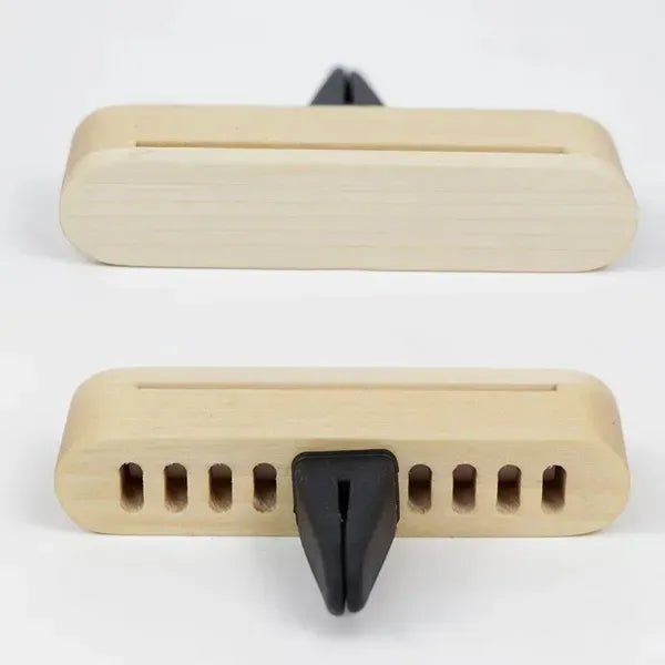 Stylish Walnut Wood Car Air Freshener Clip for Vent