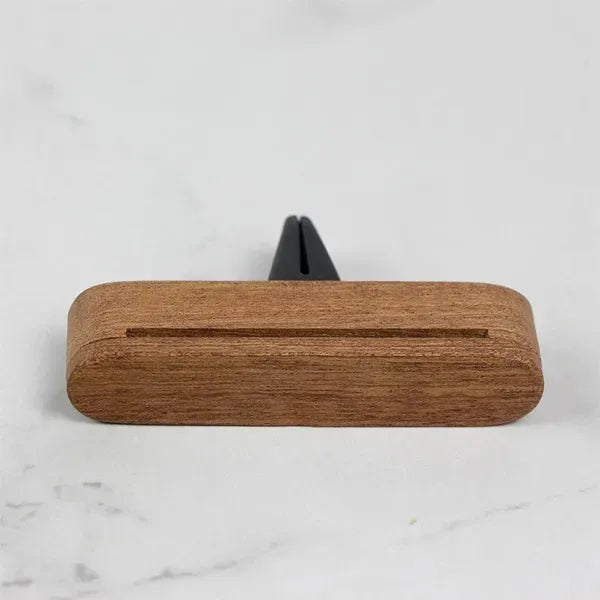 Stylish Walnut Wood Car Air Freshener Clip for Vent
