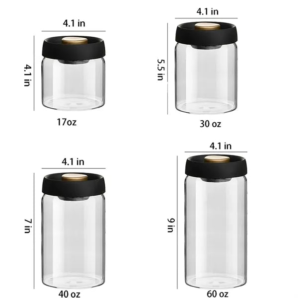60.8oz Vacuum-Sealed Airtight Coffee Storage Jar