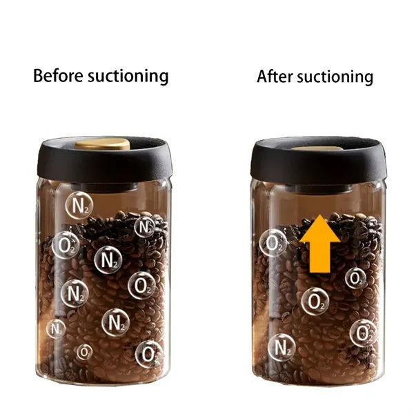 60.8oz Vacuum-Sealed Airtight Coffee Storage Jar