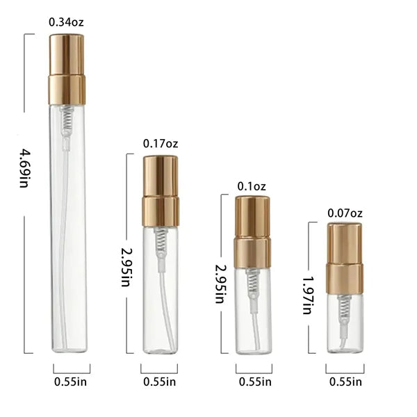 Refillable 0.34 oz Mini Perfume Atomizer for Travel