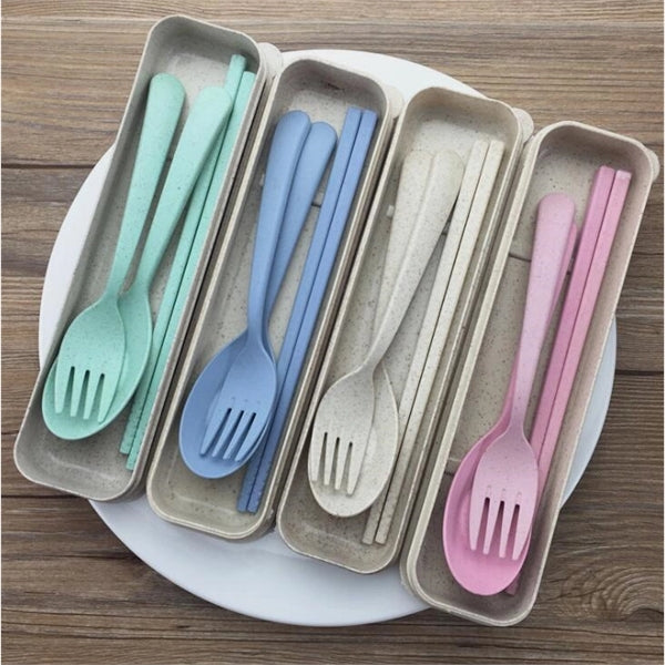 3pcs Portable Cutlery Tableware