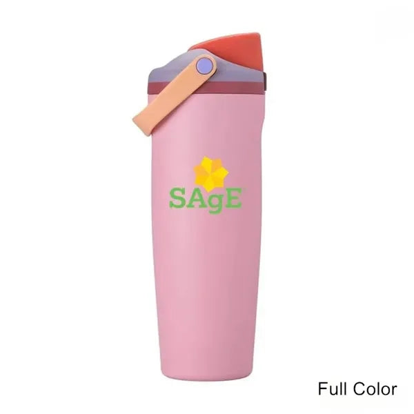 30 oz Double-Sip Insulated Stainless Steel Handle Tumbler
