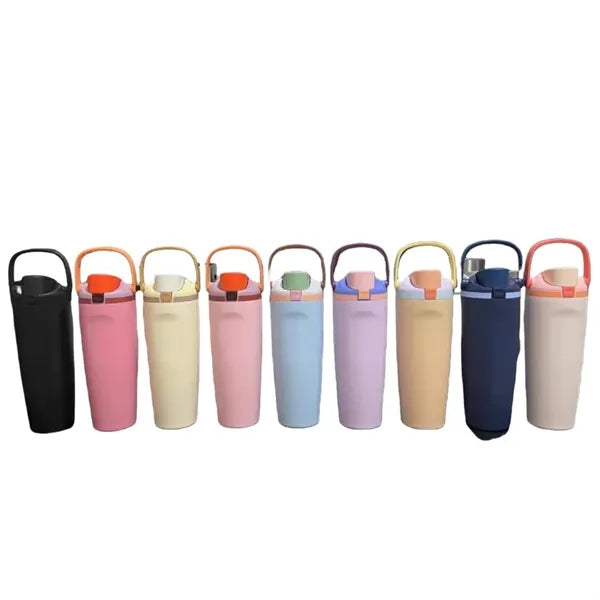 30 oz Double-Sip Insulated Stainless Steel Handle Tumbler