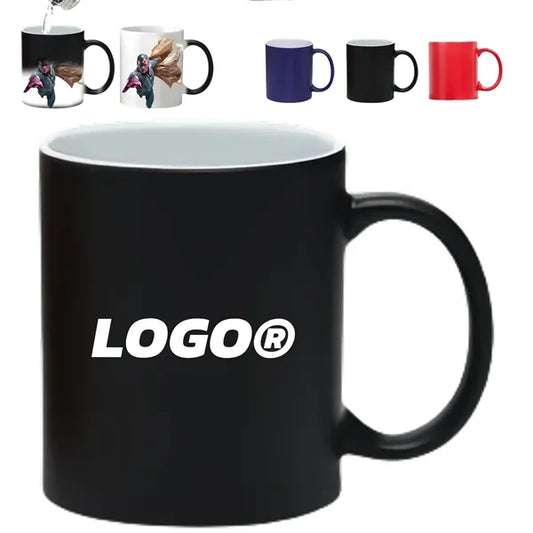 11oz Heat Sensitive Color Changing Mug With Logo