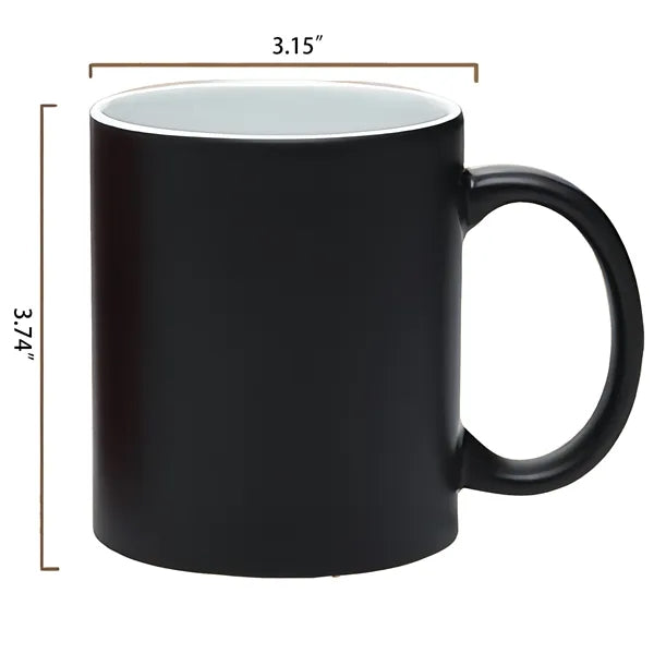 11oz Heat Sensitive Color Changing Mug With Logo
