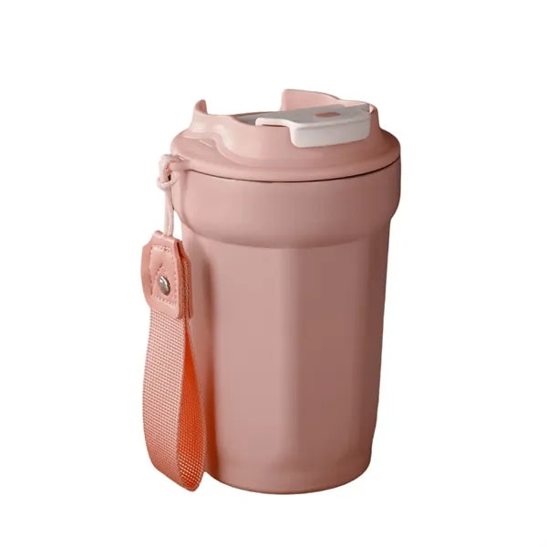15oz 316 Stainless Steel Vacuum Coffee Cup With Lanyard