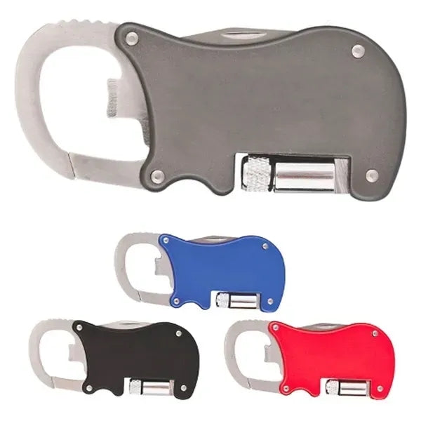 Bottle Opener Carabiner With Flashlight