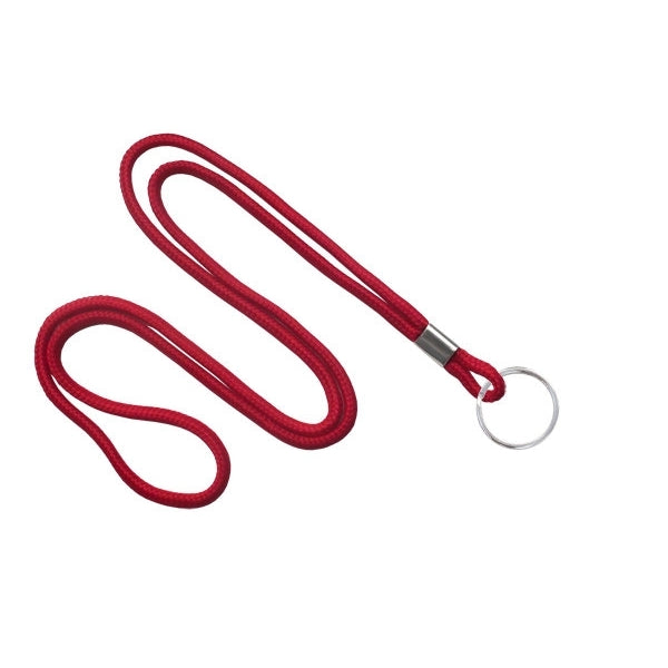 1/8" Blank Round Braid Lanyard (Split Ring)