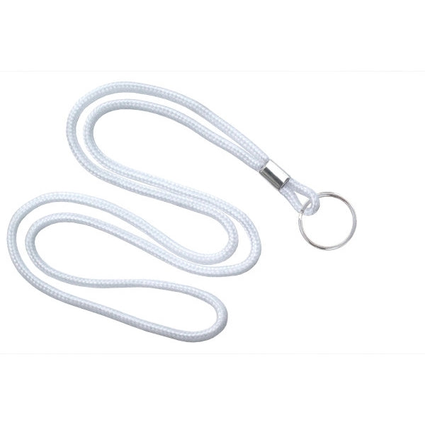 1/8" Blank Round Braid Lanyard (Split Ring)