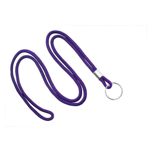 1/8" Blank Round Braid Lanyard (Split Ring)