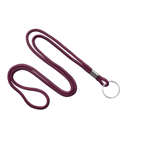 1/8" Blank Round Braid Lanyard (Split Ring)