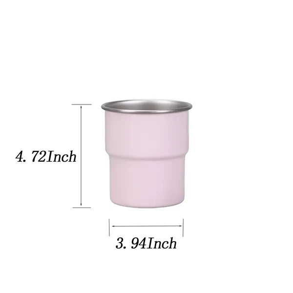 Stackable Stainless Steel Cups for Camping & Everyday Use