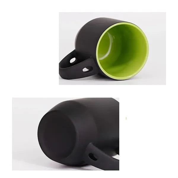 12oz Coffee Mugs Ceramic Dull Polished Color Changing Cups