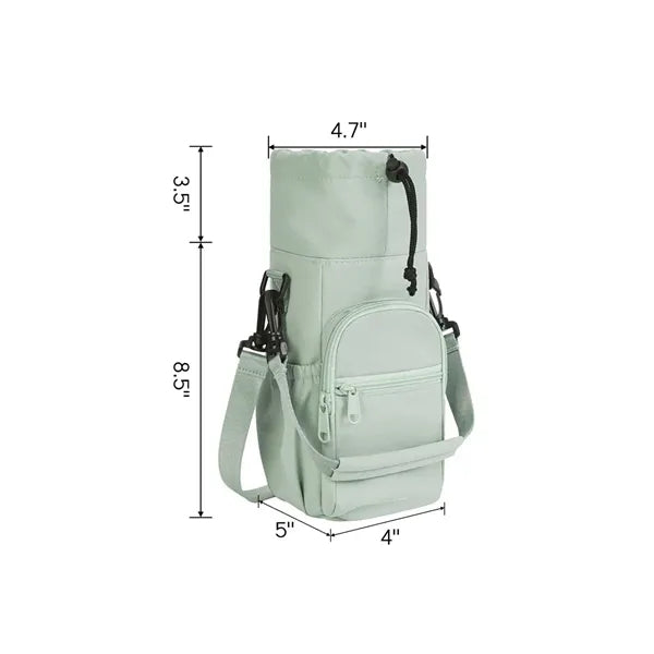 Insulated Sports Bottle Bags with Strap and Front Pocket