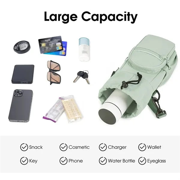 Insulated Sports Bottle Bags with Strap and Front Pocket