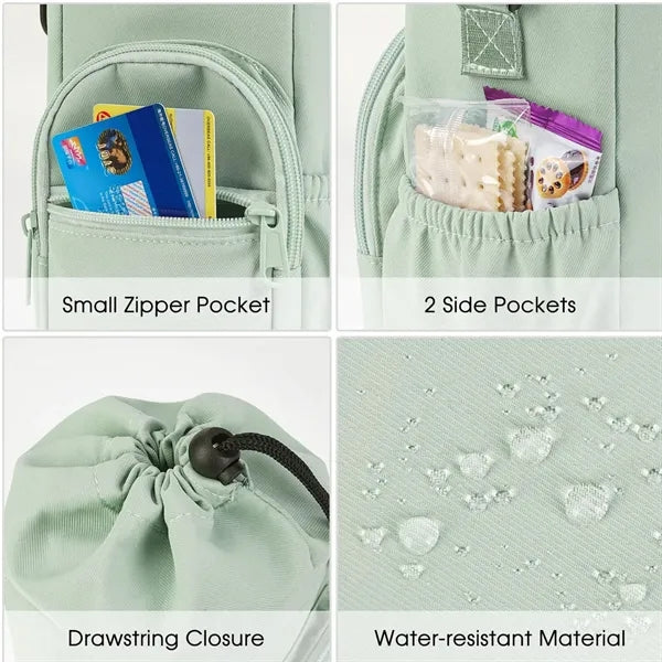 Insulated Sports Bottle Bags with Strap and Front Pocket