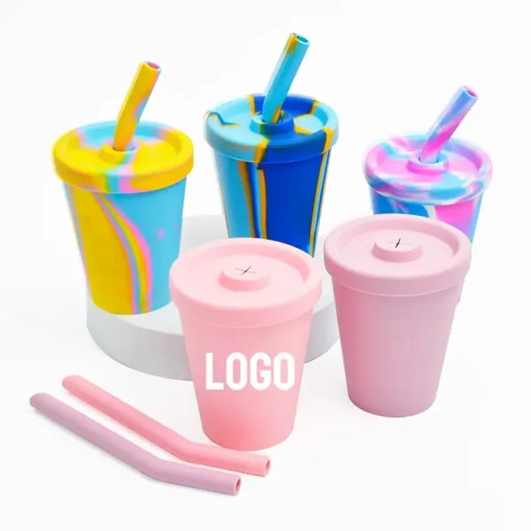 Colored silicone water cup