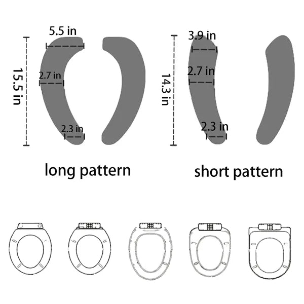 Thick Toilet Seat Cushion Cover