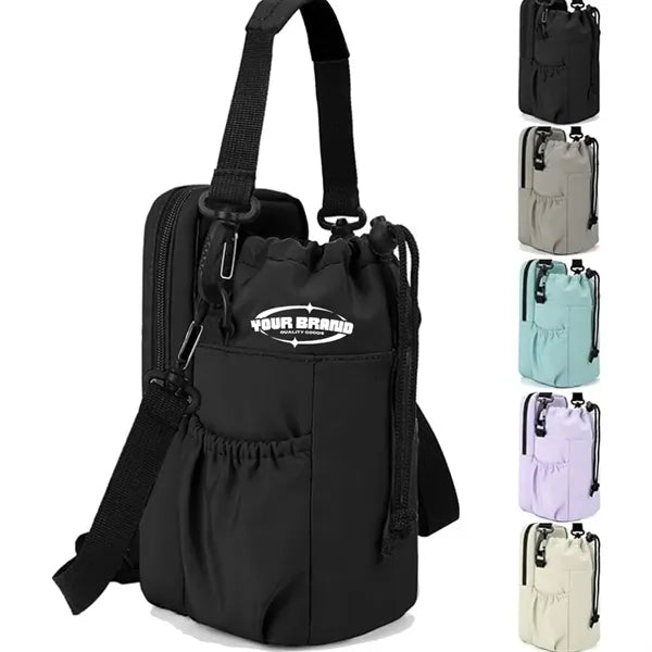 40oz Thermal Water Bottle Carrier Bag With Phone Pocket