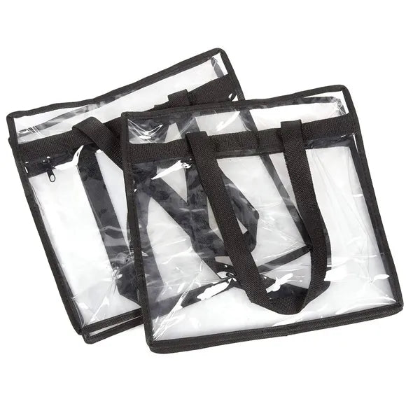 11.8" x 11.8" x 5.9"Stadium Approved Clear Zipper Tote Bag