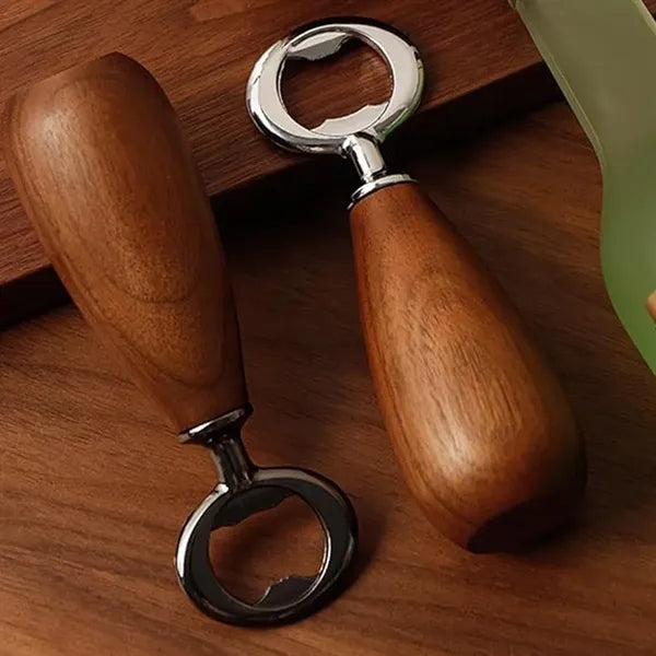 Kitchen Bar Home Restaurant Wood Handle Handheld Beer Opener