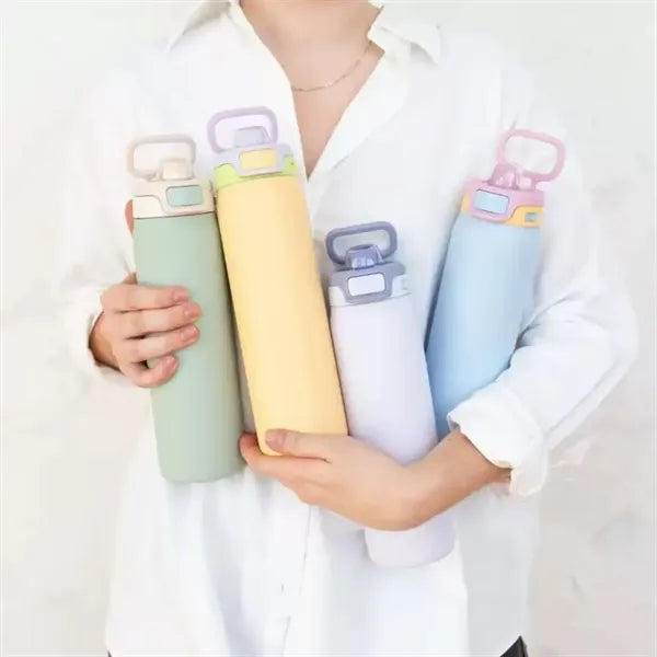 Ello Pop & Fill Stainless Steel 600ml Water Bottle