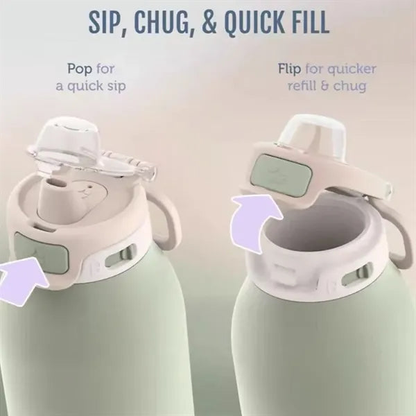 Ello Pop & Fill Stainless Steel 600ml Water Bottle