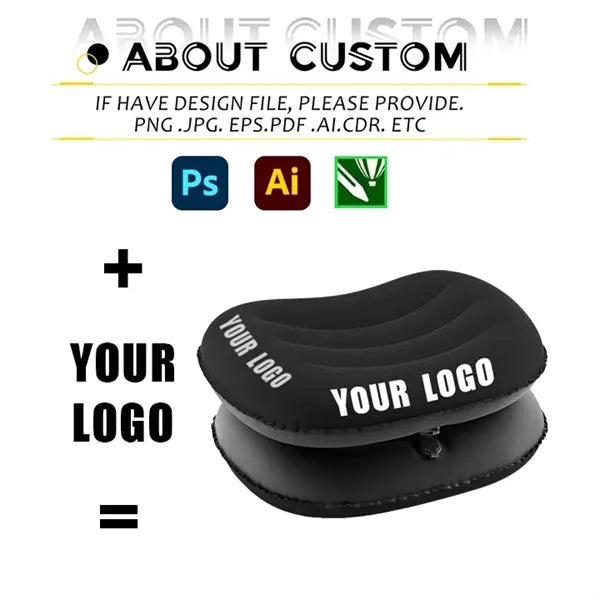 Logo Inflatable Travel Pillow, Camping Gift