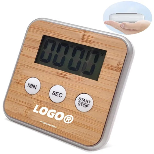 Bamboo Digital Kitchen Timer With Countdown Cooking Reminder