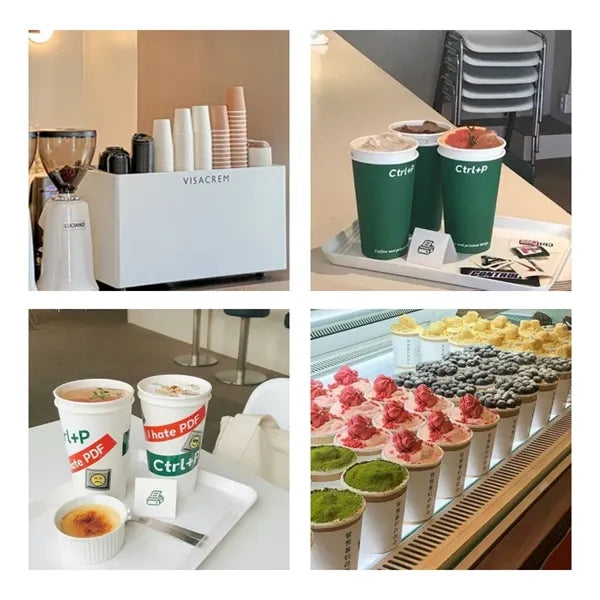 Eco-Friendly Custom Logo Paper Coffee Cups, Disposable Gift