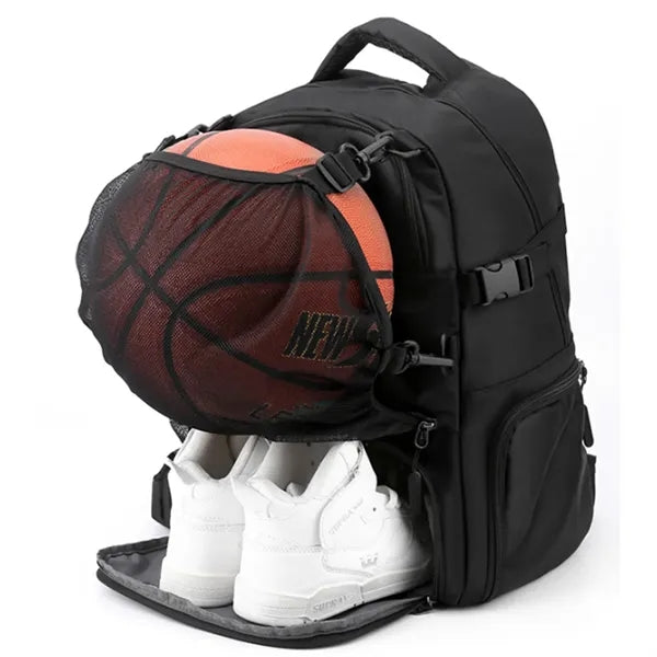 Large Sports Backpack With Ball Holder Shoe Compartment
