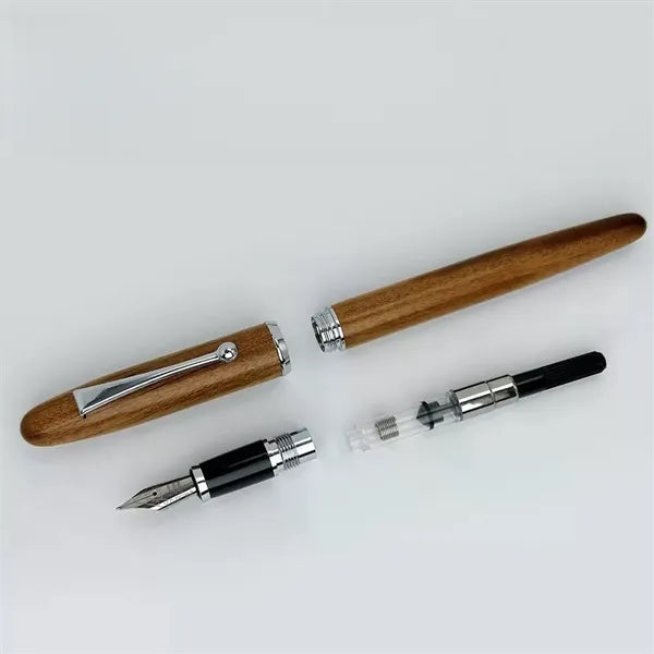 Wooden Fountain Pen Metal Clip Writing Gift Item