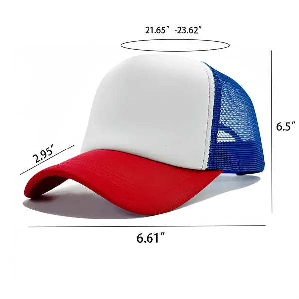 Mesh Trucker Hat Front Panel Adjustable Snapback Cap